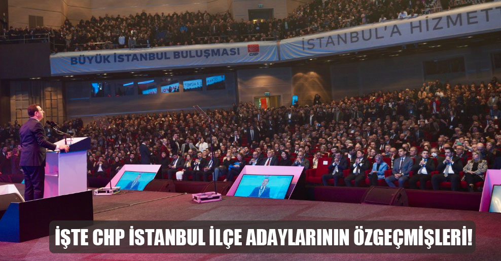 İşte CHP İstanbul ilçe adaylarının özgeçmişleri!