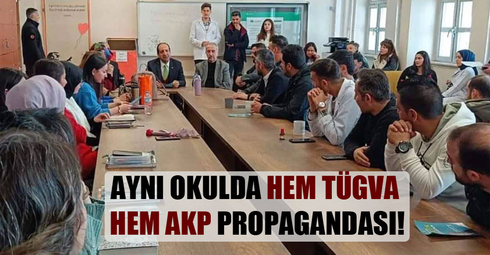 Aynı okulda hem TÜGVA hem AKP propagandası!
