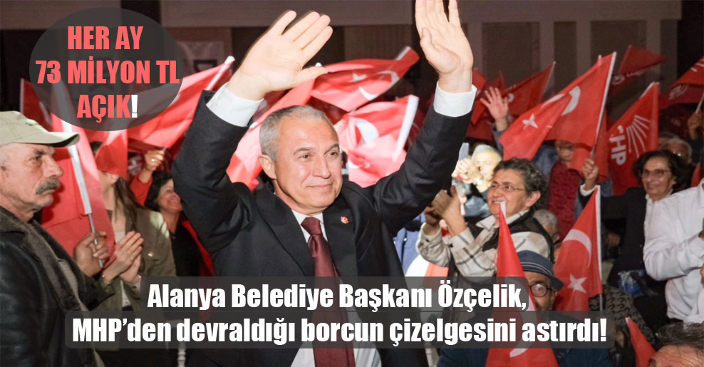 Alanya Belediye Başkanı Özçelik, MHP’den devraldığı borcun çizelgesini astırdı!