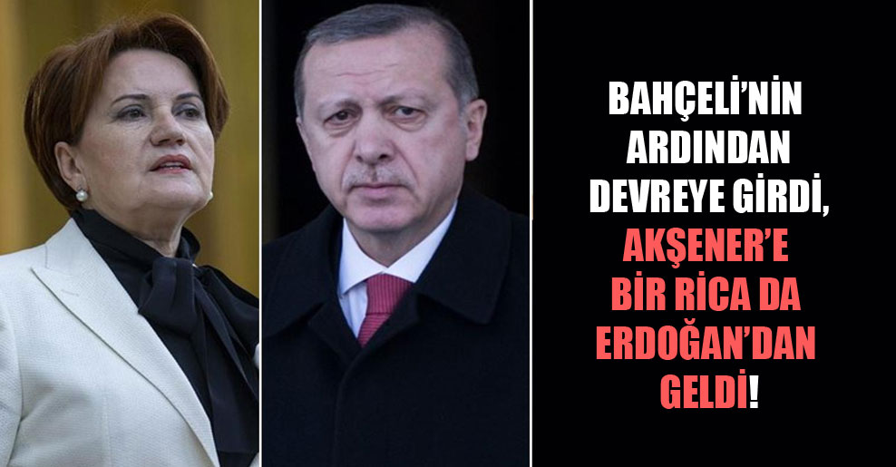 Bahçeli’nin ardından devreye girdi, Akşener’e bir rica da Erdoğan’dan geldi