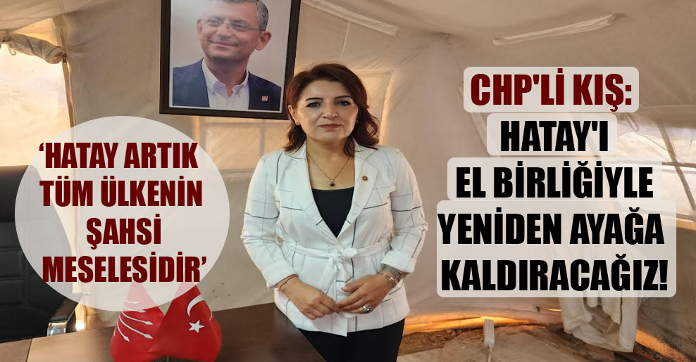 CHP’li Kış: Hatay’ı el birliğiyle yeniden ayağa kaldıracağız!