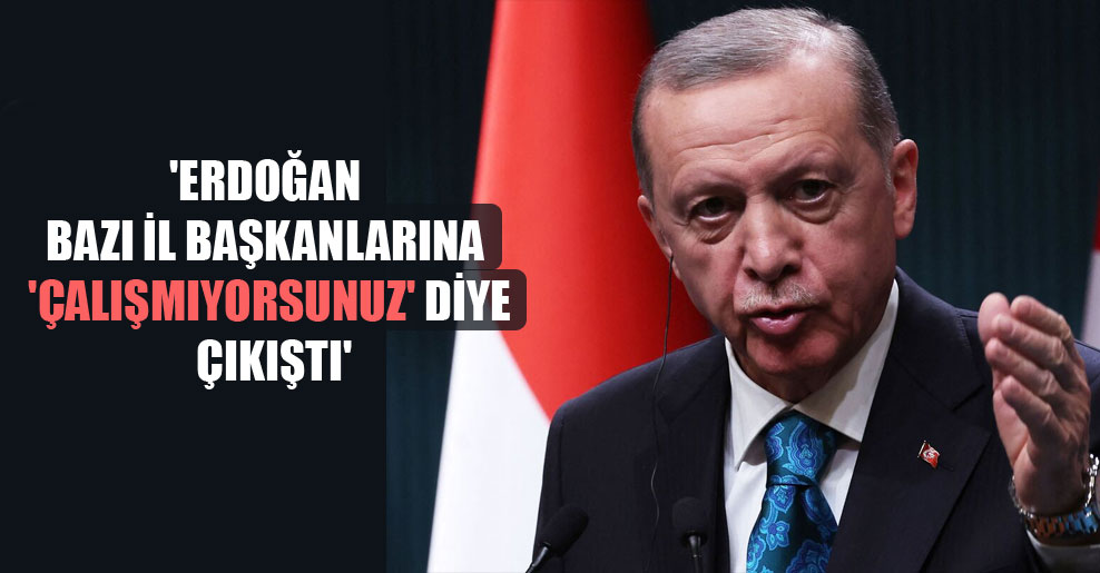 ‘Erdoğan bazı il başkanlarına ‘Çalışmıyorsunuz’ diye çıkıştı’