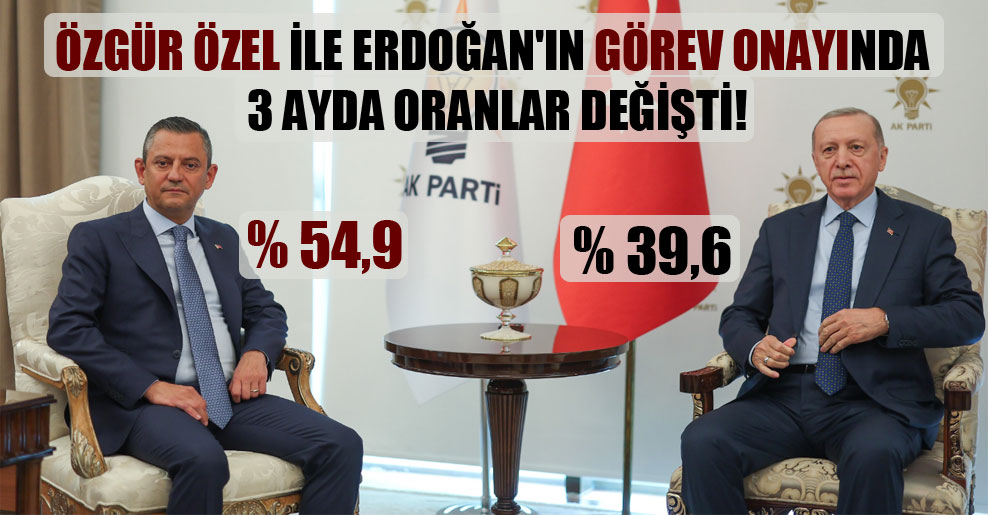 Özgür Özel ile Erdoğan’ın görev onayında 3 ayda oranlar değişti!