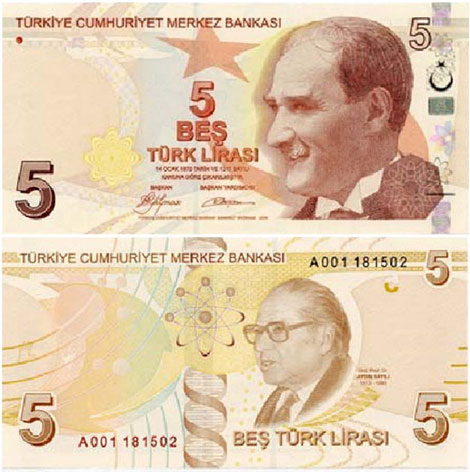 5 Liralık banknotların rengi değişti