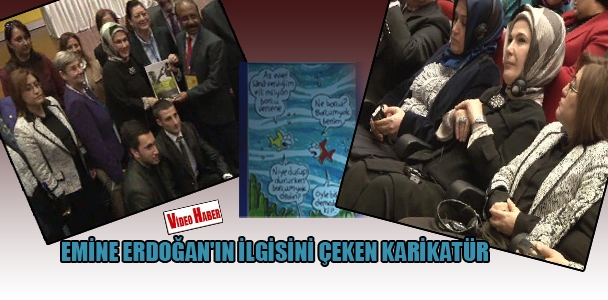 Emine Erdoğan'ın ilgisini çeken karikatür