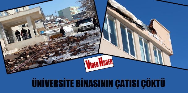 Üniversite binasının çatısı çöktü