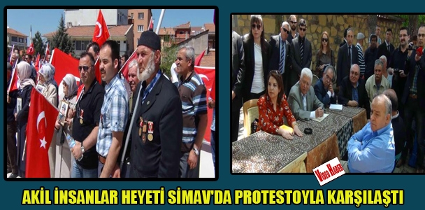Akil insanlar heyeti Simav'da protestoyla karşılaştı