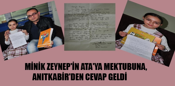 Minik Zeynep'in Ata'ya mektubuna Anıtkabir'den cevap geldi