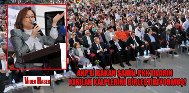 AKP'li Bakan Şahin, PKK'lıların kırılan kalplerini birleştiriyormuş!