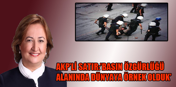AKP'li Satır:'Basın özgürlüğü alanında dünyaya örnek olduk'