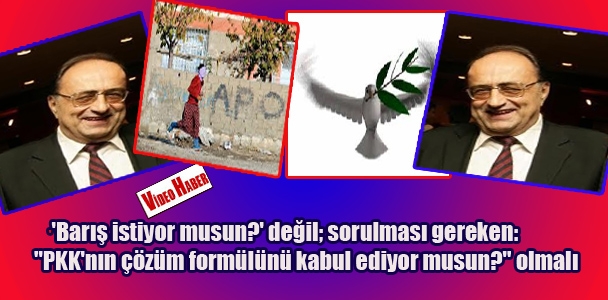 'Barış istiyor musun?' değil; sorulması gereken: 'PKK'nın çözüm formülünü kabul ediyor musun?' olmalı.