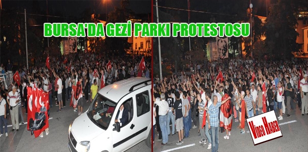 Bursa'da Gezi Park'ı protestosu