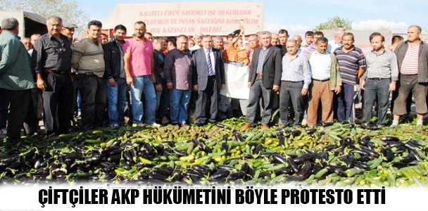 Çiftçiler AKP Hükümetini böyle protesto etti