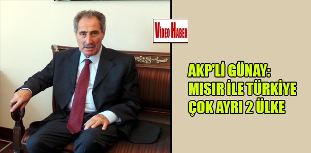 AKP'li Günay: Mısır ile Türkiye çok ayrı 2 ülke