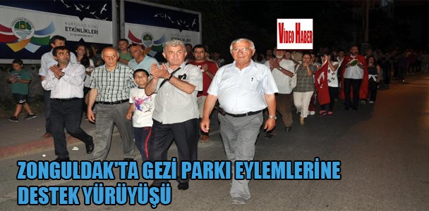 Zonguldakta Gezi Parkı eylemlerine destek yürüyüşü