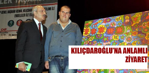 Kılıçdaroğlu'na engelli ressamdan anlamı ziyaret