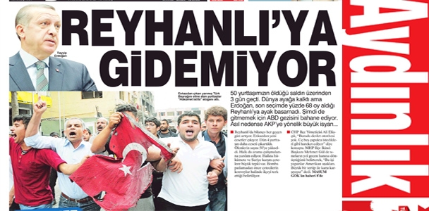 Erdoğan Reyhanlı'ya gidemiyor