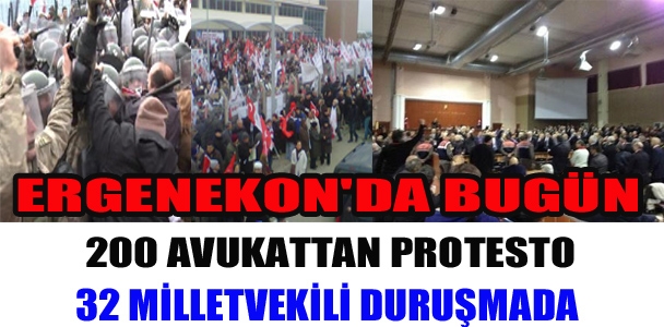 Ergenekon'da Bugün 200 Avukattan Protesto