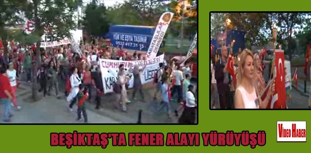Beşiktaş'ta fener alayı yürüyüşü