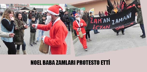 Noel Baba zamları protesto etti