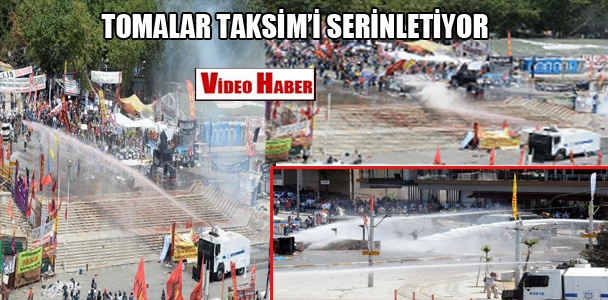 Tomalar Taksim'i serinletiyor
