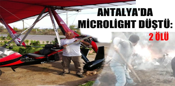 Antalya'da Microlight Düştü: 2 Ölü