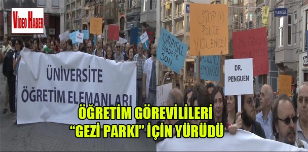Öğretim görevlileri "Gezi Parkı" için yürüdü