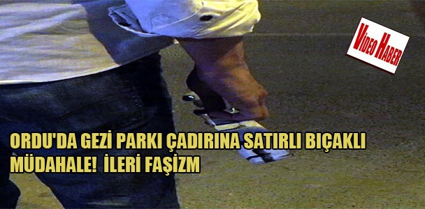 Ordu'da Gezi Parkı çadırına satırlı bıçaklı müdahale! İLERİ FAŞİZM