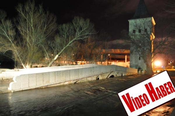 Edirne'de Tunca nehri taştı