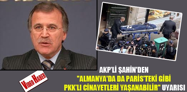 AKP'li Şahin'den ''Almanya'​da da Paris'teki gibi PKK'lı cinayetler​i yaşanabili​r'' uyarısı