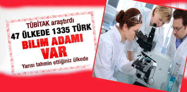 47 Ülkede 1335 Türk Bilim İnsanı Var