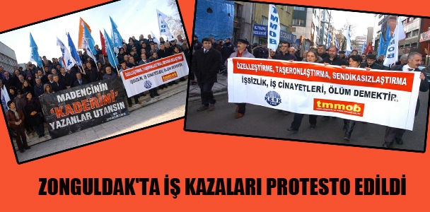 Zonguldak'ta iş kazaları protesto edildi